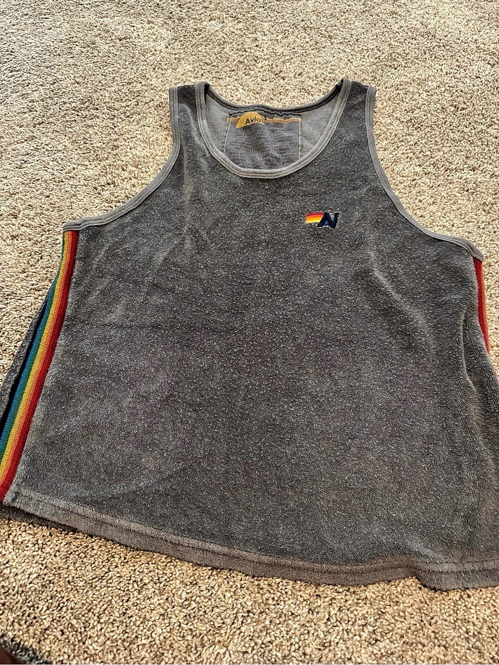 Aviator Nation Gray Terry Tank Top